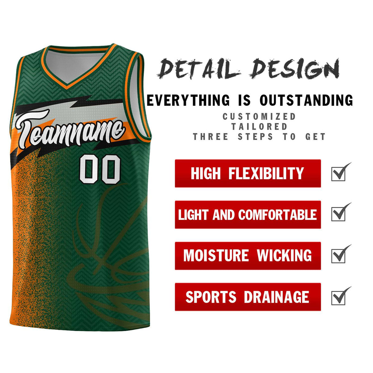 Custom Kelly Green Dot Scatter Graffiti Pattern Sports Uniform Basketball Jersey|KXKSHOP