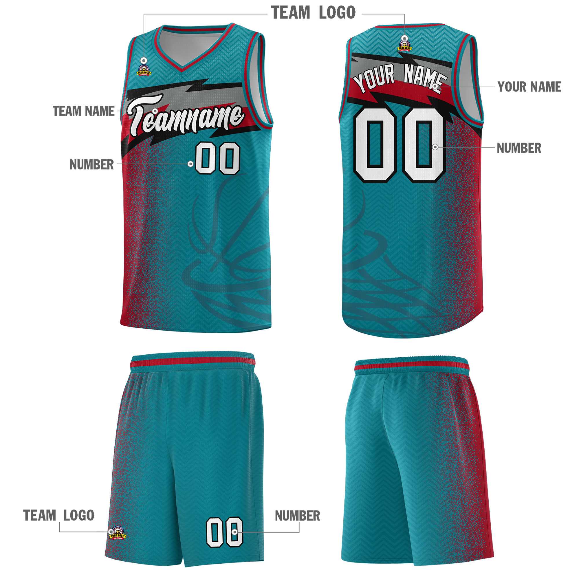Custom Aqua Dot Scatter Graffiti Pattern Sports Uniform Basketball Jersey|KXKSHOP