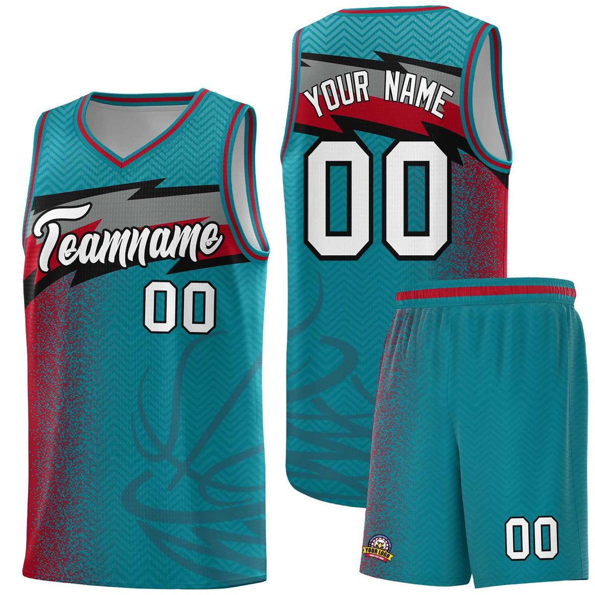 Custom Aqua Dot Scatter Graffiti Pattern Sports Uniform Basketball Jersey|KXKSHOP
