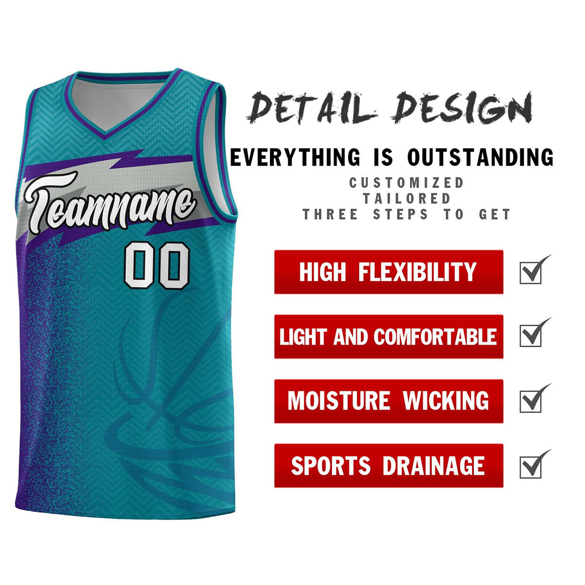 Custom Aqua Dot Scatter Graffiti Pattern Sports Uniform Basketball Jersey|KXKSHOP