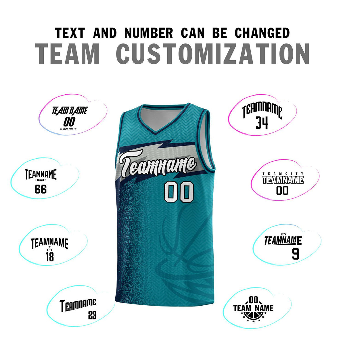 Custom Aqua Dot Scatter Graffiti Pattern Sports Uniform Basketball Jersey|KXKSHOP