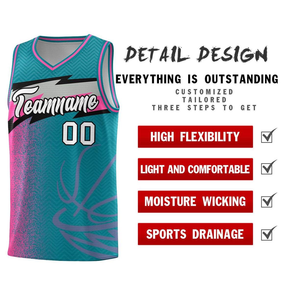 Custom Aqua Dot Scatter Graffiti Pattern Sports Uniform Basketball Jersey|KXKSHOP