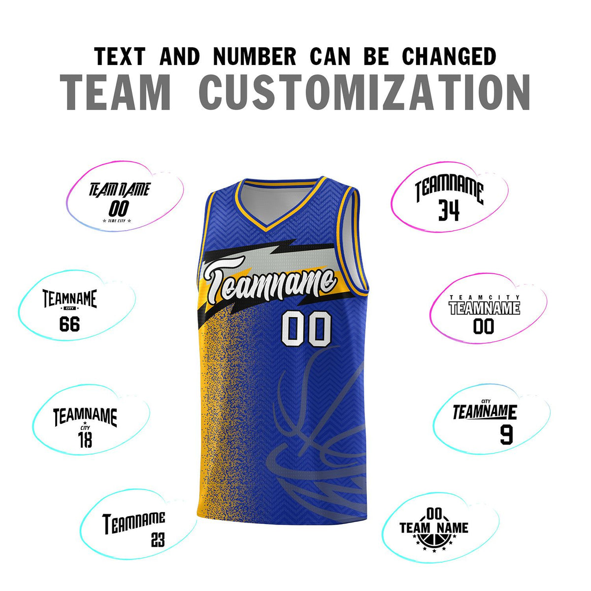 Custom Royal Dot Scatter Graffiti Pattern Sports Uniform Basketball Jersey|KXKSHOP