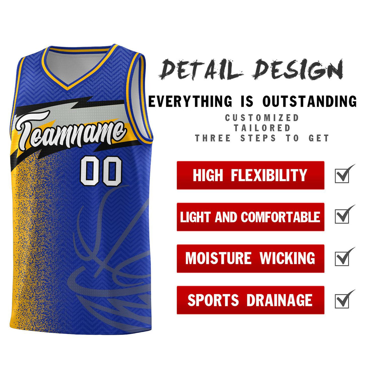 Custom Royal Dot Scatter Graffiti Pattern Sports Uniform Basketball Jersey|KXKSHOP