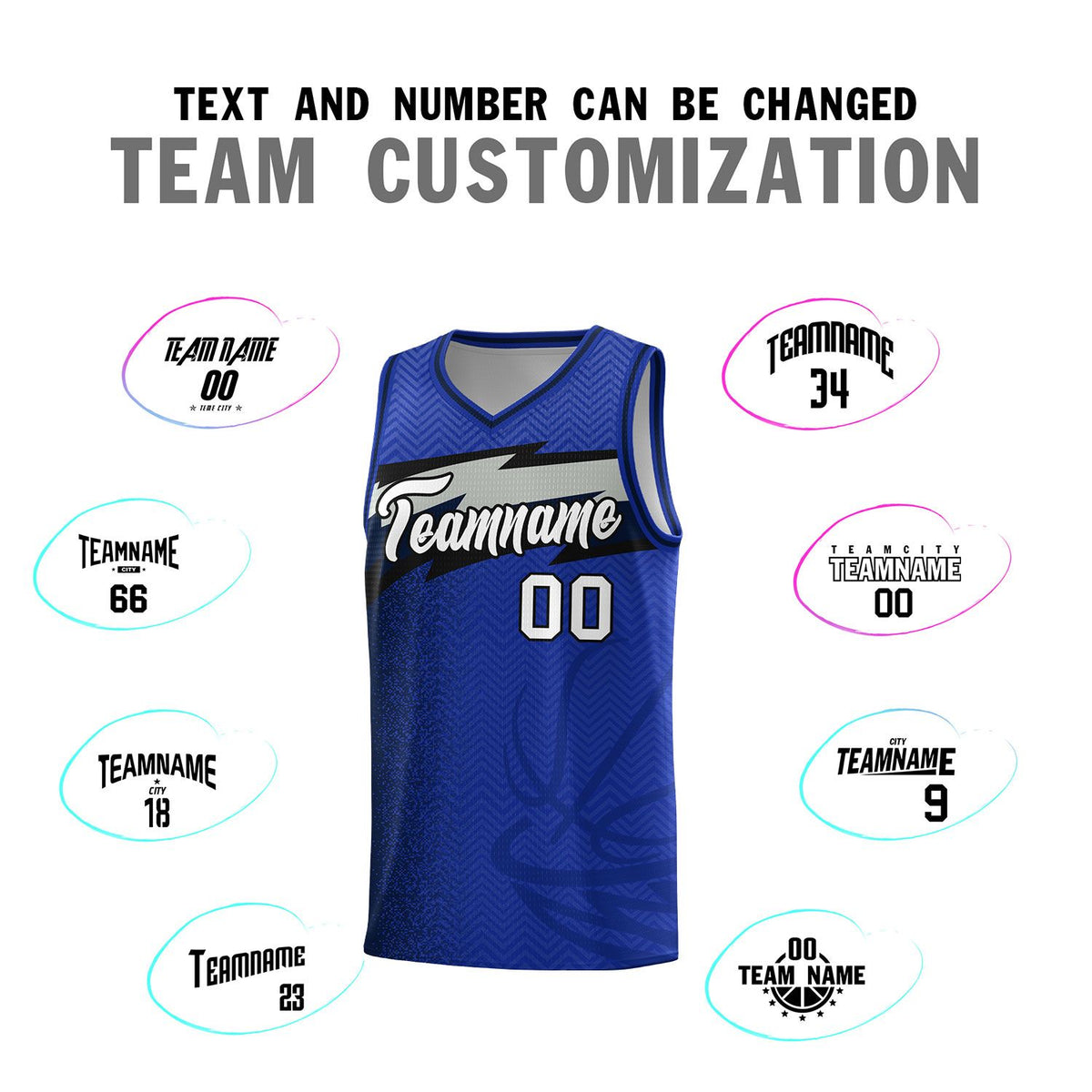 Custom Royal Dot Scatter Graffiti Pattern Sports Uniform Basketball Jersey|KXKSHOP