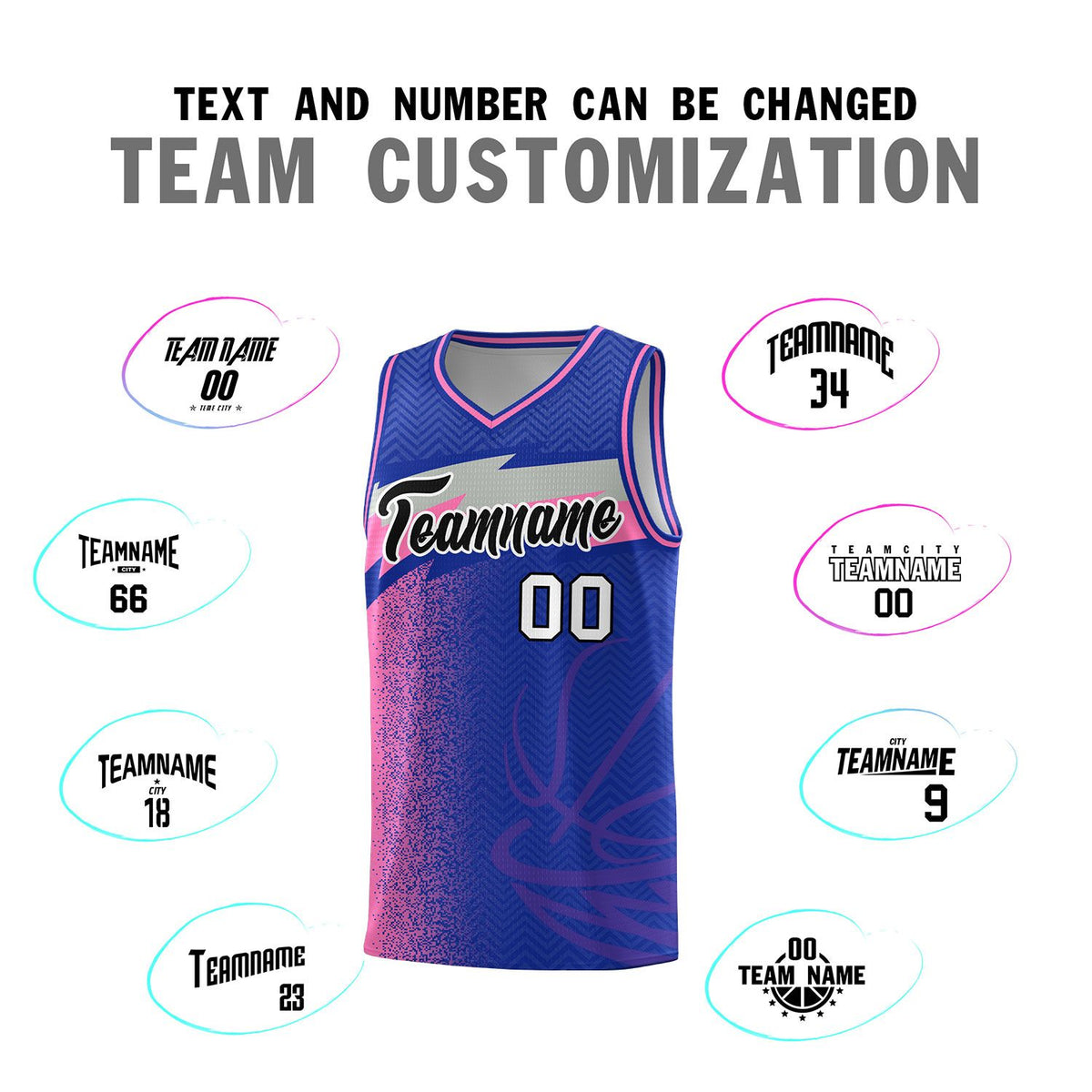 Custom Royal Dot Scatter Graffiti Pattern Sports Uniform Basketball Jersey|KXKSHOP