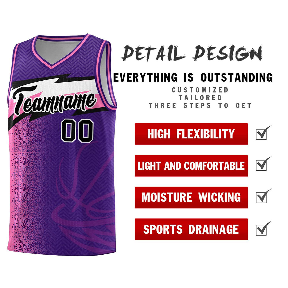 Custom Purple Dot Scatter Graffiti Pattern Sports Uniform Basketball Jersey|KXKSHOP