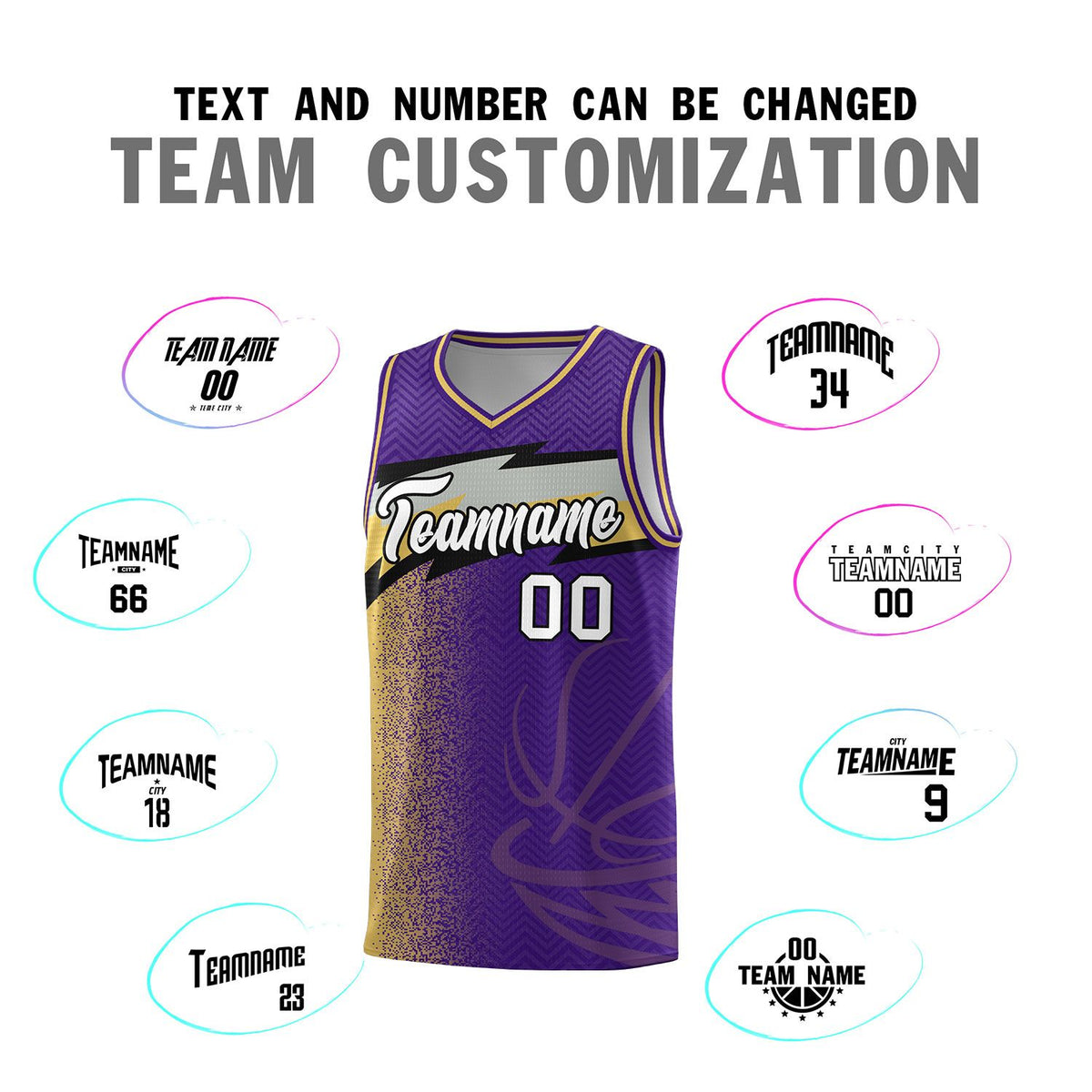 Custom Purple Dot Scatter Graffiti Pattern Sports Uniform Basketball Jersey|KXKSHOP