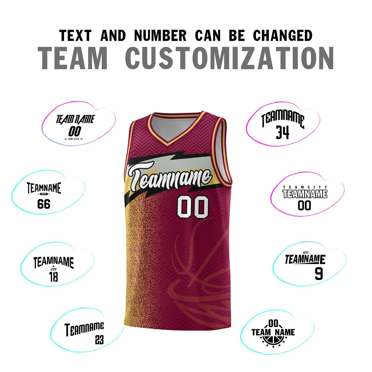 Custom Crimson Dot Scatter Graffiti Pattern Sports Uniform Basketball Jersey|KXKSHOP