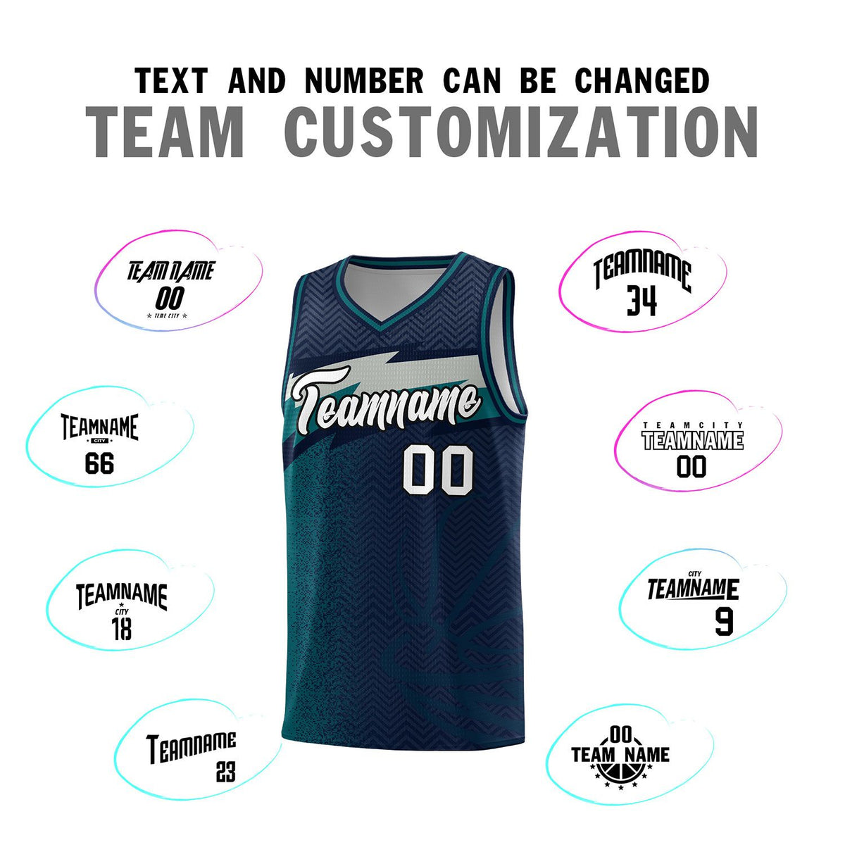 Custom Navy Dot Scatter Graffiti Pattern Sports Uniform Basketball Jersey|KXKSHOP