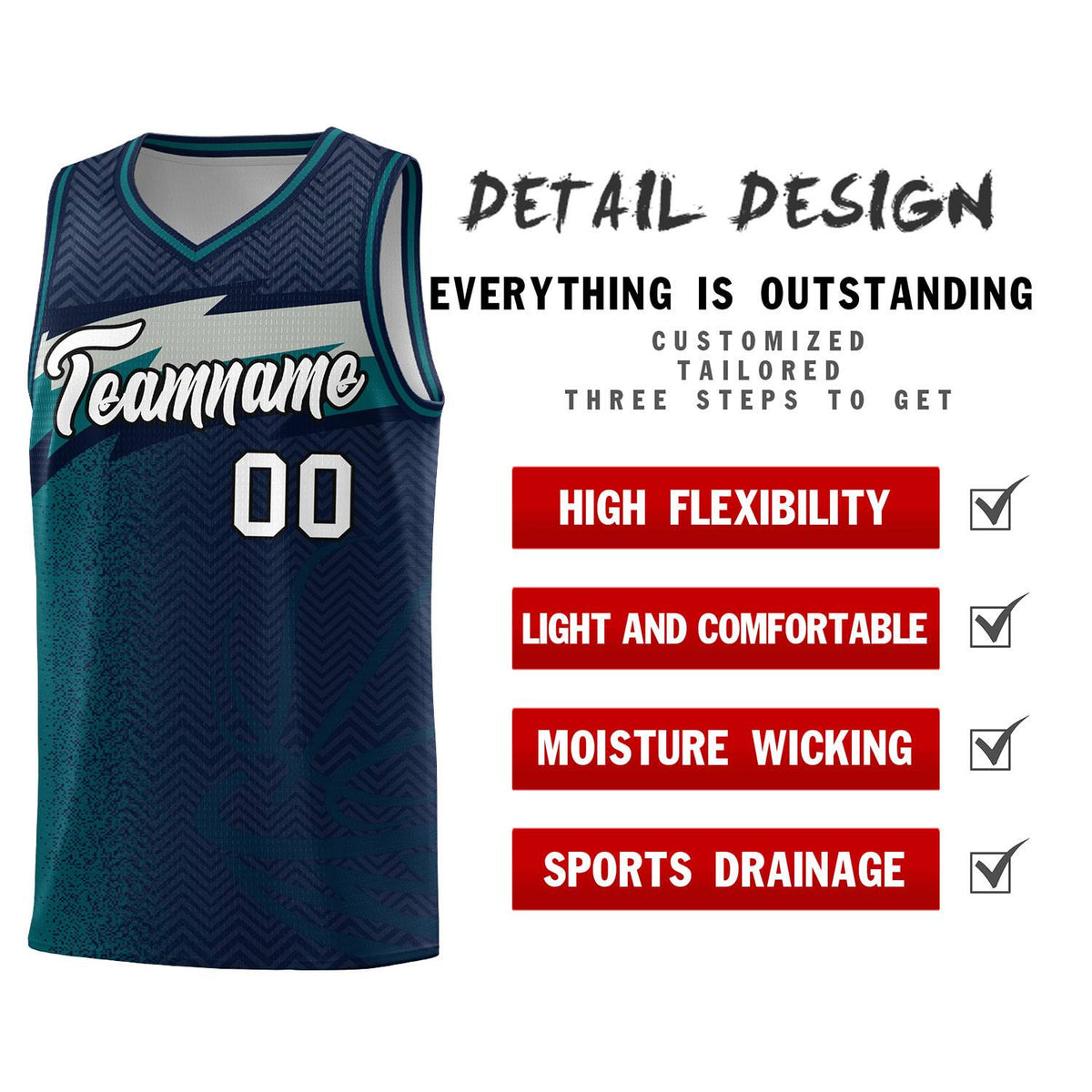 Custom Navy Dot Scatter Graffiti Pattern Sports Uniform Basketball Jersey|KXKSHOP