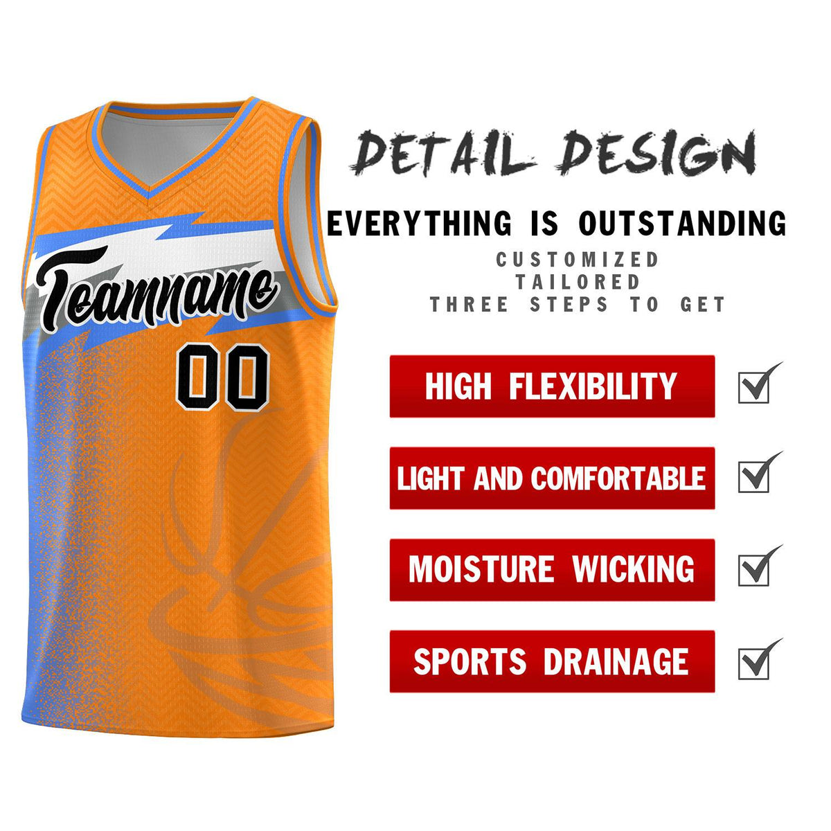 Custom Broncos Orange Dot Scatter Graffiti Pattern Sports Uniform Basketball Jersey|KXKSHOP