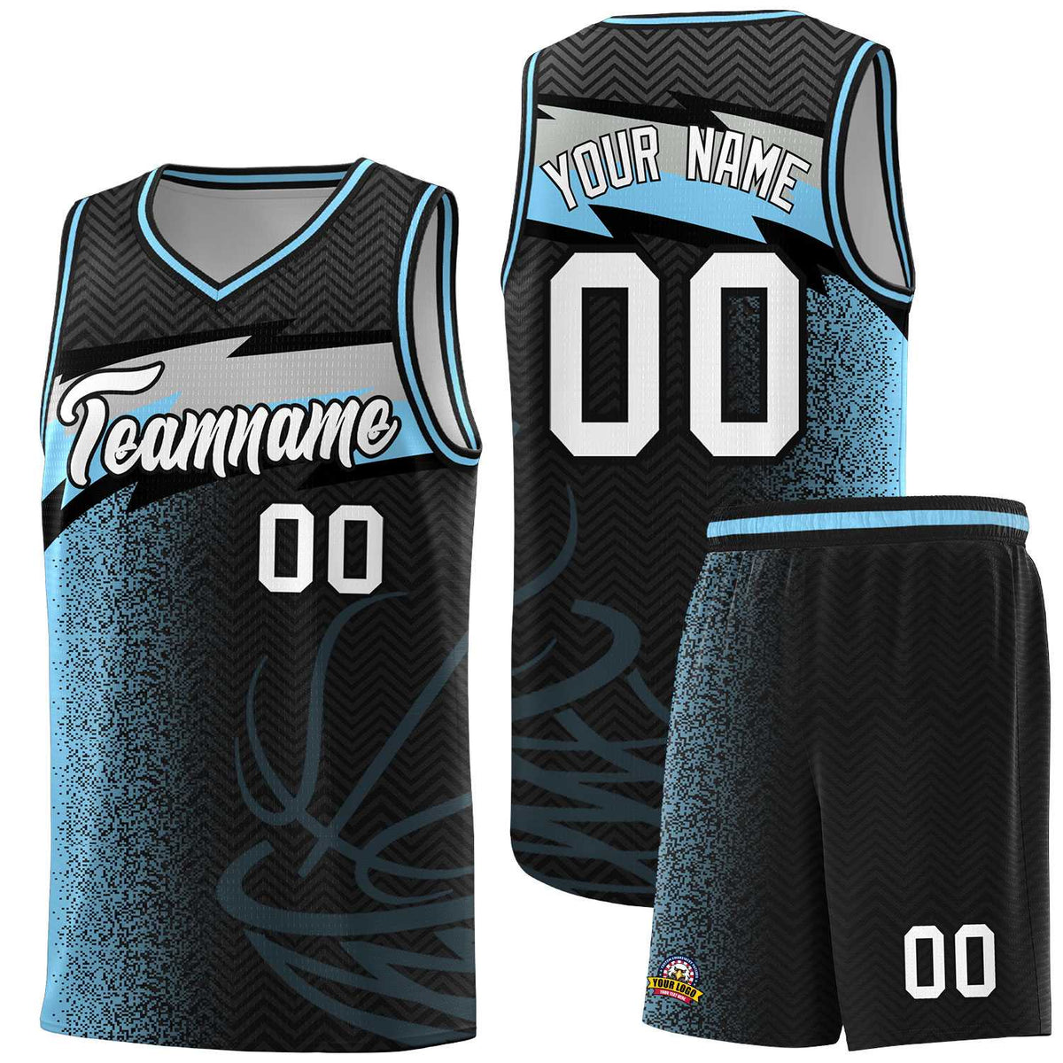 Custom Black Dot Scatter Graffiti Pattern Sports Uniform Basketball Jersey|KXKSHOP