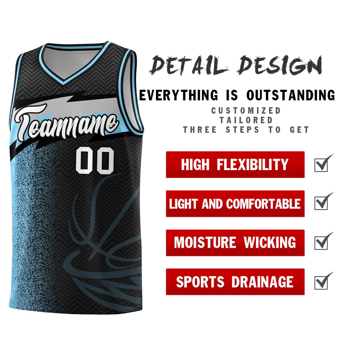 Custom Black Dot Scatter Graffiti Pattern Sports Uniform Basketball Jersey|KXKSHOP