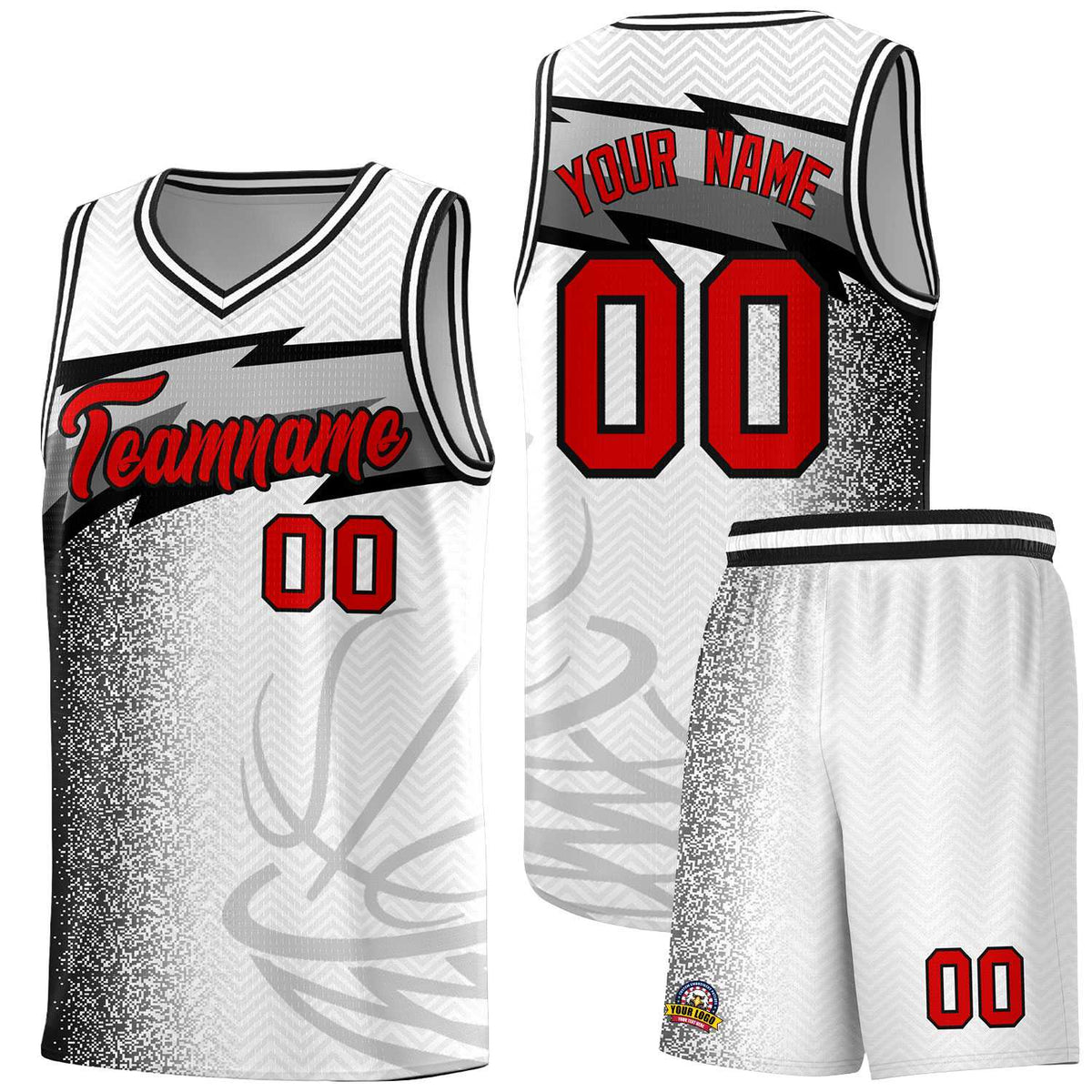 Custom White Dot Scatter Graffiti Pattern Sports Uniform Basketball Jersey|KXKSHOP