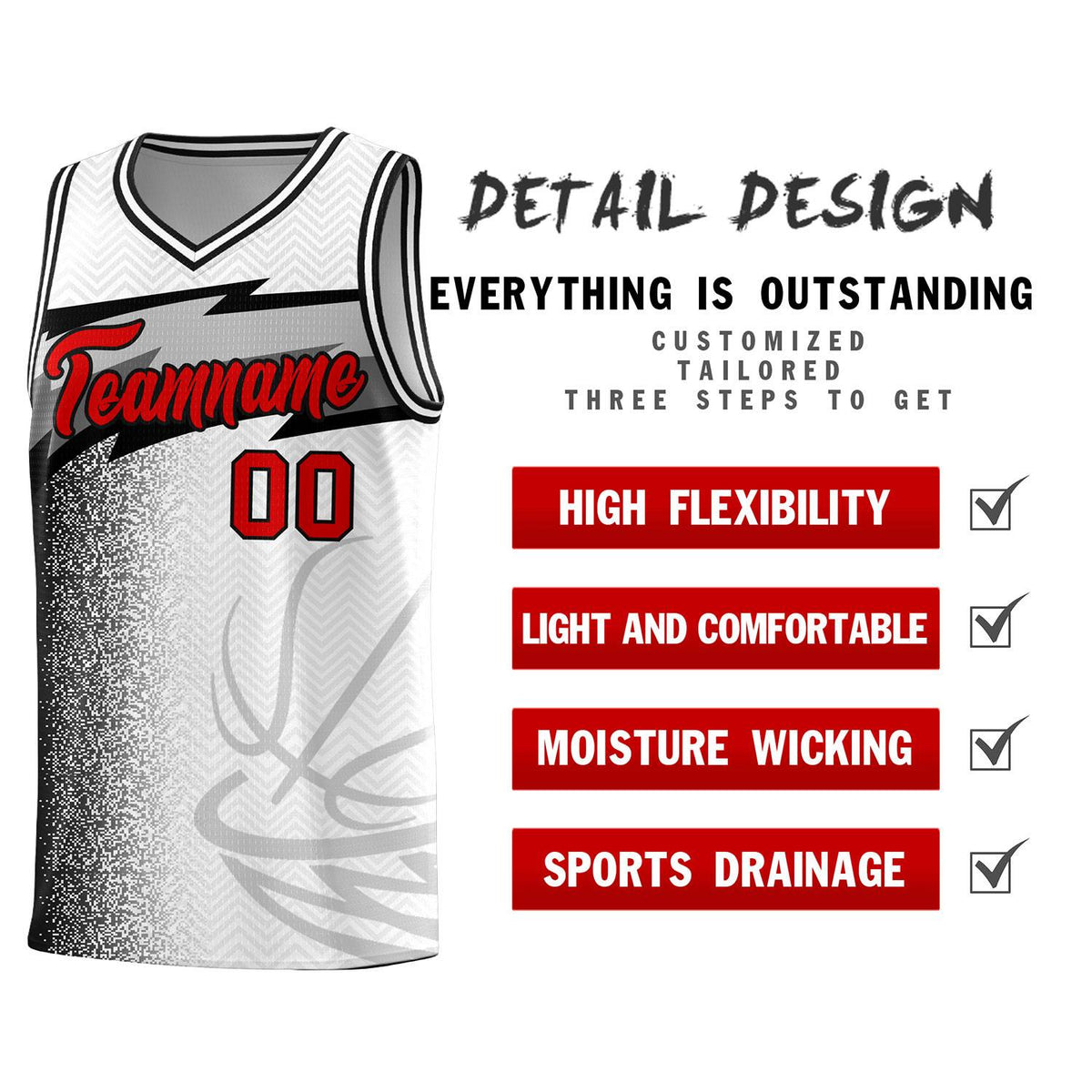Custom White Dot Scatter Graffiti Pattern Sports Uniform Basketball Jersey|KXKSHOP