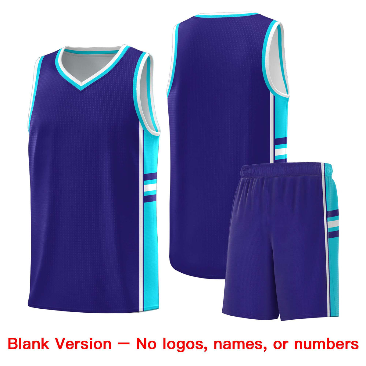 Custom Youth Basketball Jersey - Royal Sky Blue Two-Tone Varsity Jersey Set