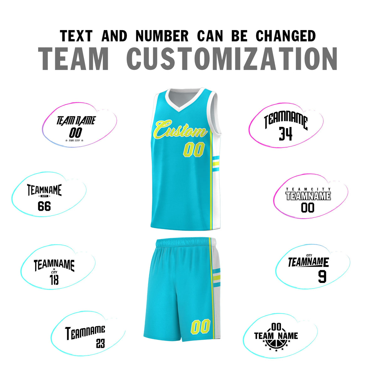 Custom Youth Basketball Jersey - Sky Blue White Personalized Varsity Two-Tone Uniform