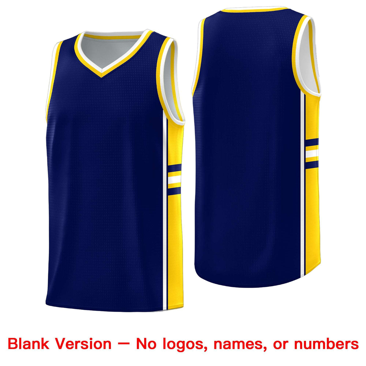 Custom Youth Basketball Jersey - Navy Gold Two-Tone Varsity Jersey Set