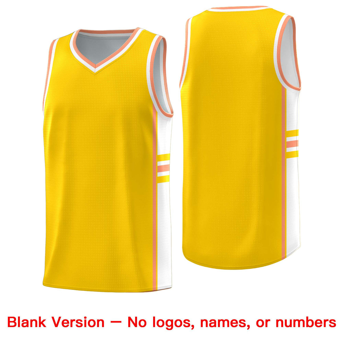 Custom Youth Basketball Jersey - Gold White Personalized Varsity Two-Tone Uniform