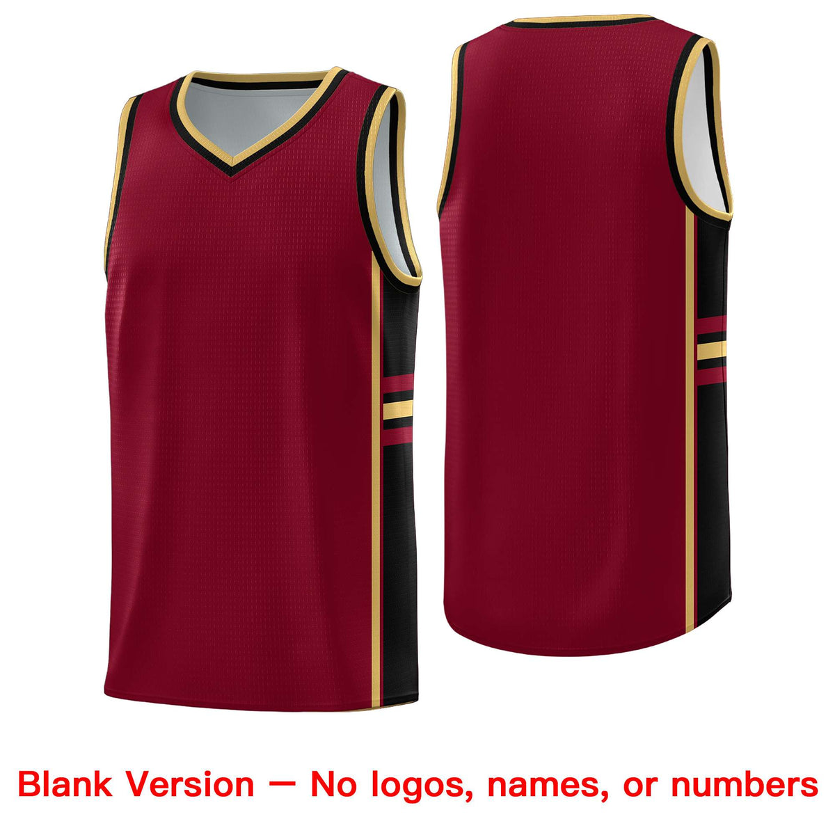 Custom Youth Basketball Jersey - Crimson Black Personalized Varsity Two-Tone Uniform