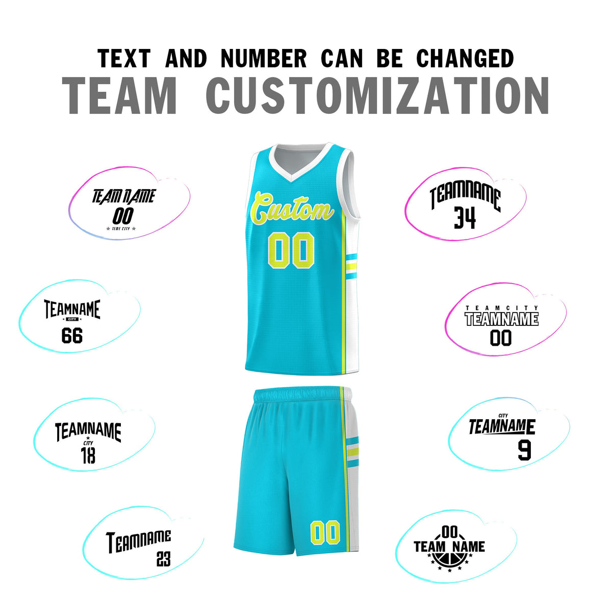 Custom Youth Basketball Jersey - Sky Blue White Personalized Varsity Two-Tone Uniform