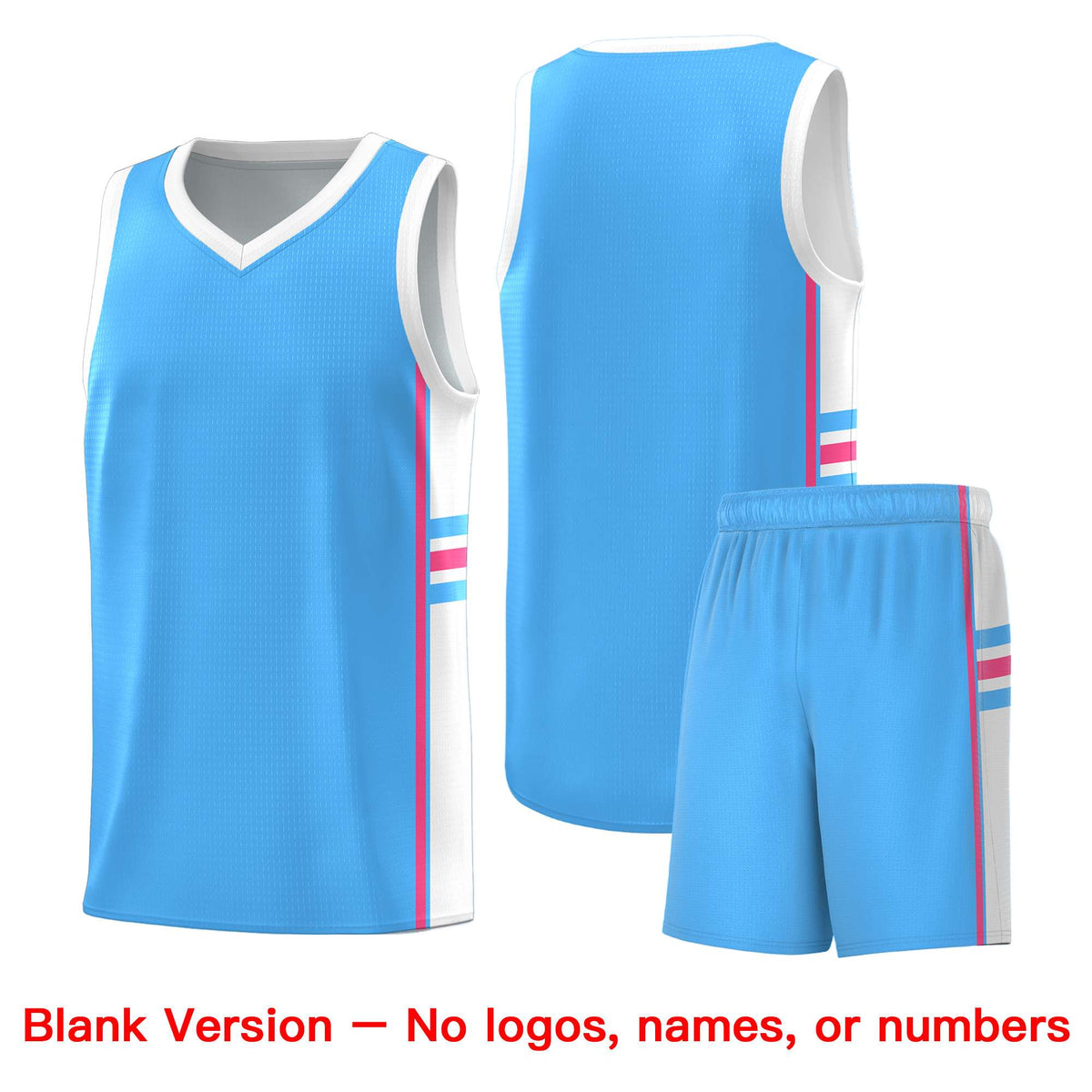 Custom Youth Basketball Jersey - Powder Blue White Personalized Varsity Two-Tone Uniform