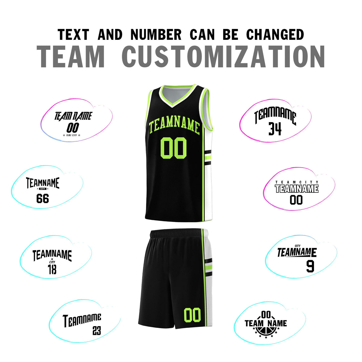 Custom Youth Basketball Jersey - Black White Two-Tone Classic Varsity Uniform