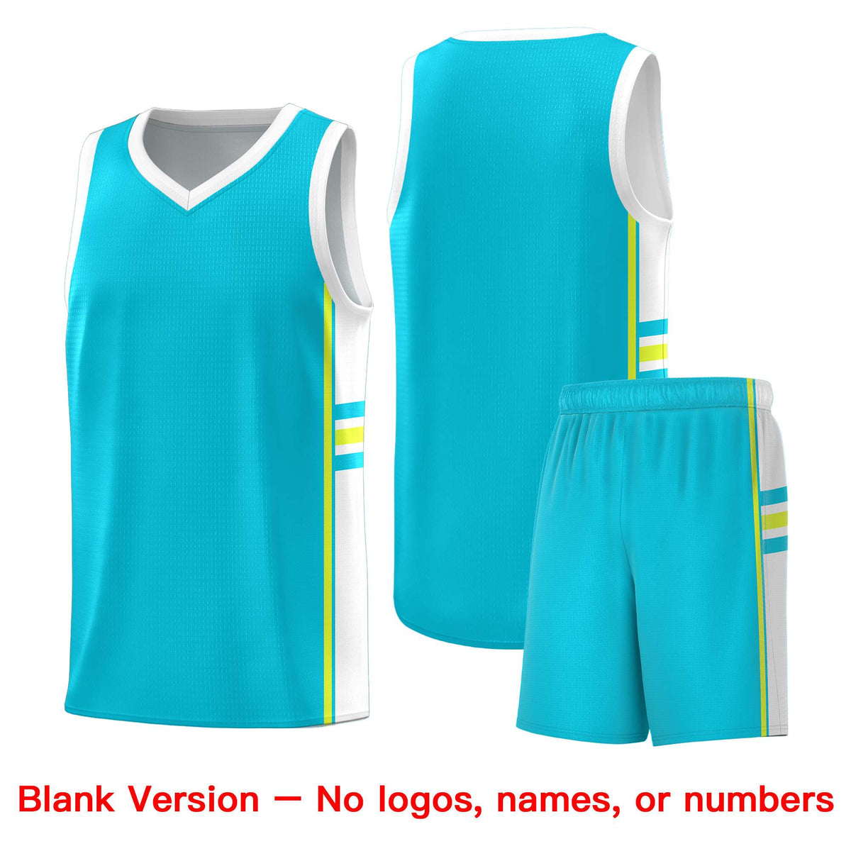 Custom Youth Basketball Jersey - Sky Blue White Personalized Varsity Two-Tone Uniform