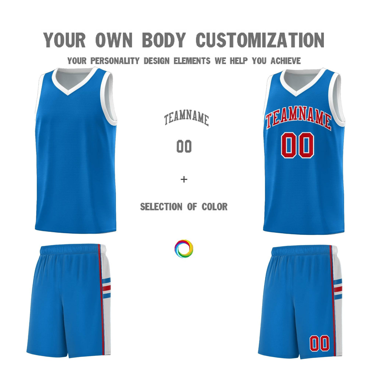 Custom Youth Basketball Jersey - Royal White Personalized Varsity Two-Tone Uniform