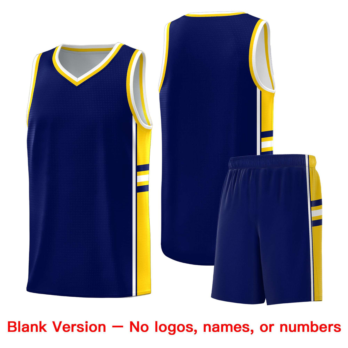 Custom Youth Basketball Jersey - Navy Gold Two-Tone Varsity Jersey Set