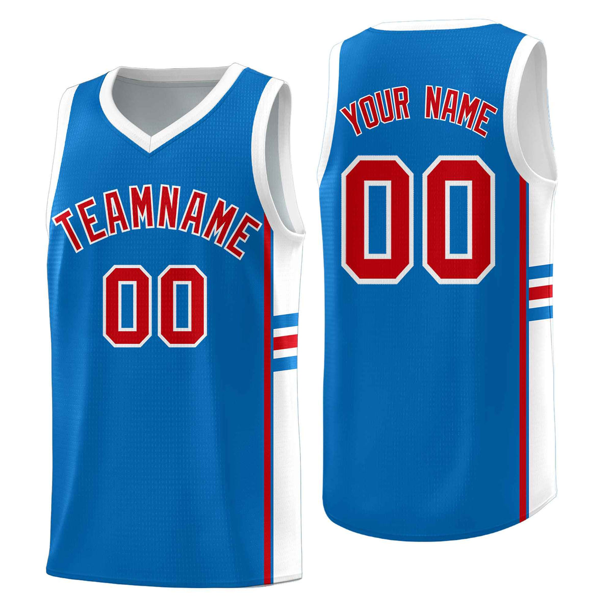 Custom Youth Basketball Jersey - Royal White Personalized Varsity Two-Tone Uniform
