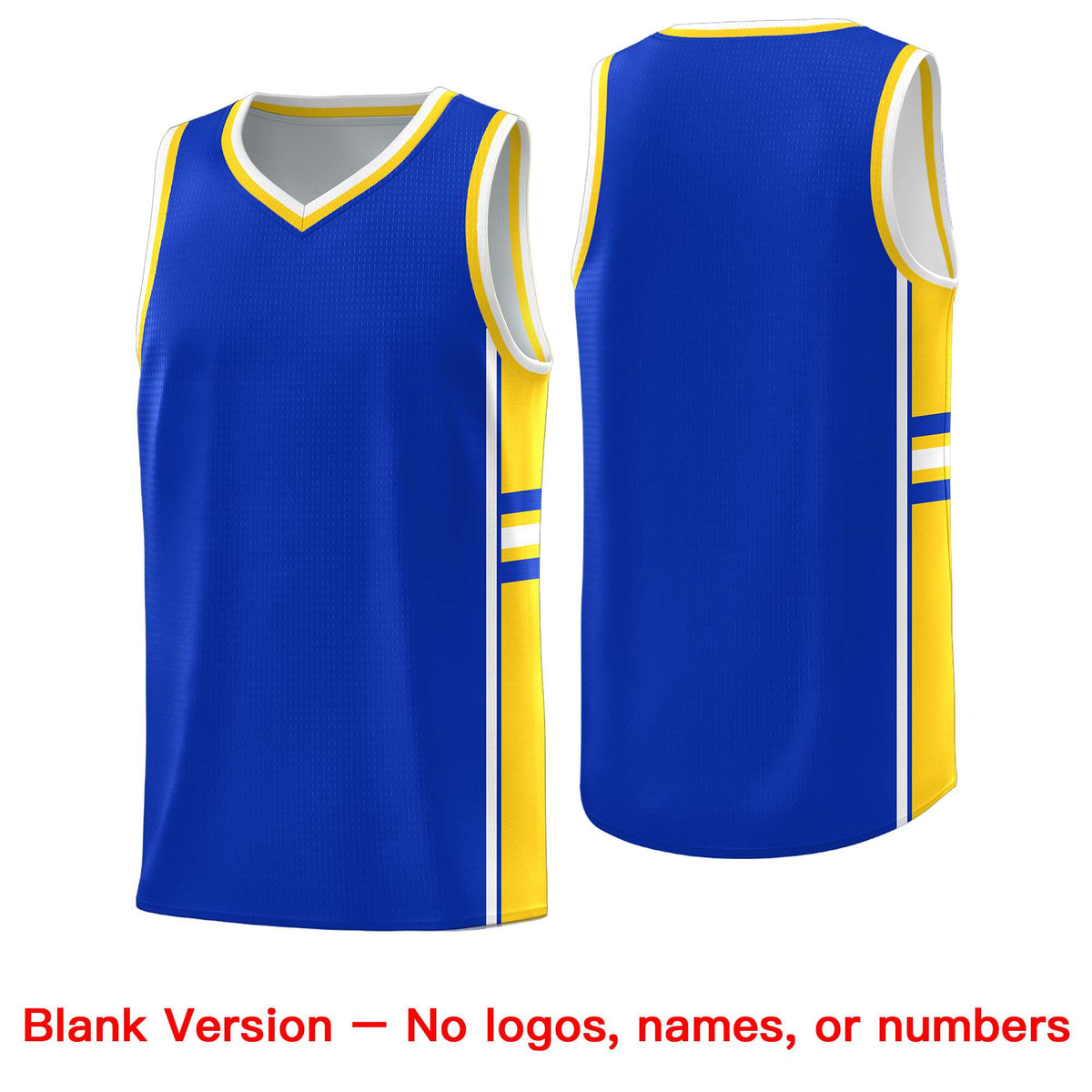 Custom Youth Basketball Jersey - Royal Gold Two-Tone Varsity Jersey Set
