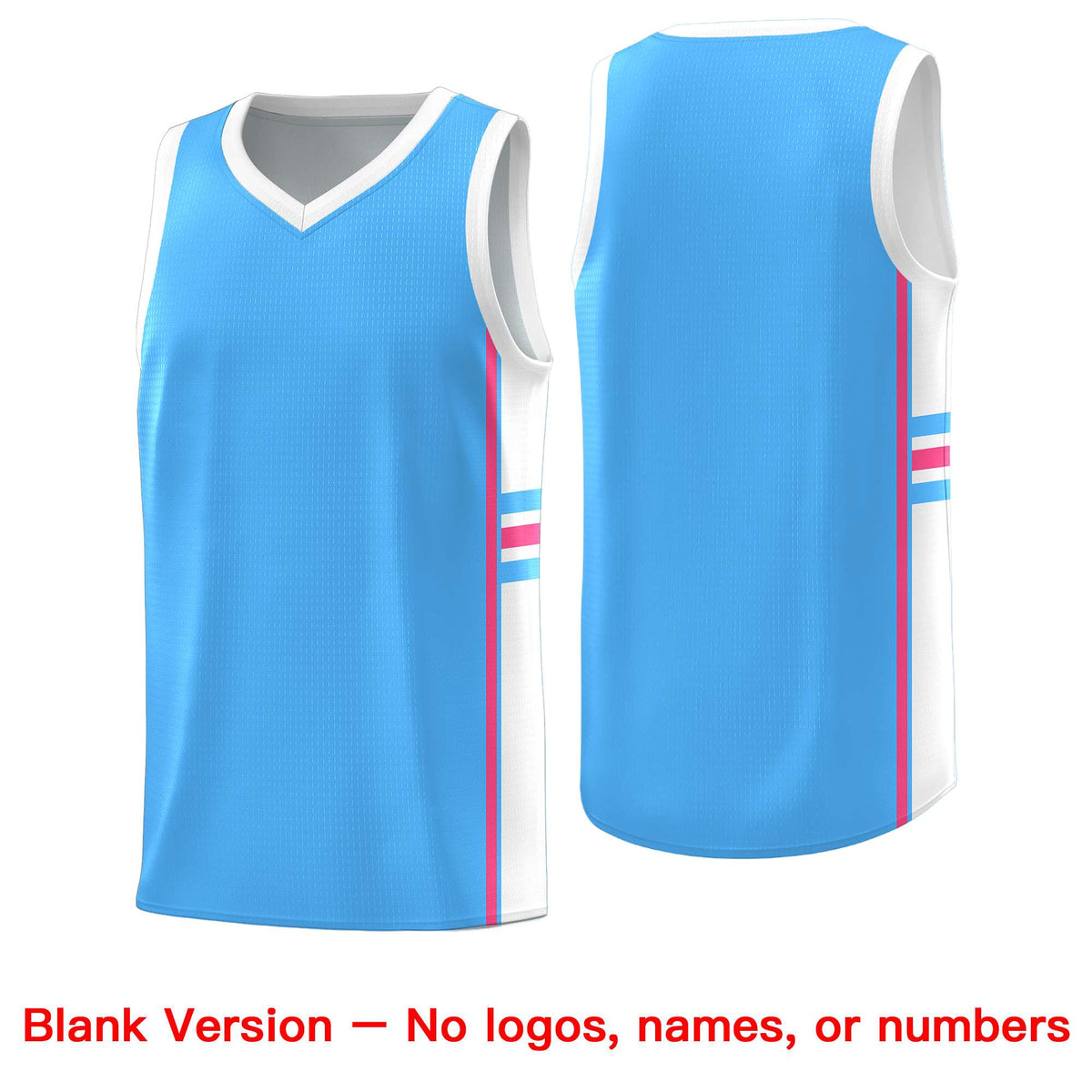 Custom Youth Basketball Jersey - Powder Blue White Personalized Varsity Two-Tone Uniform