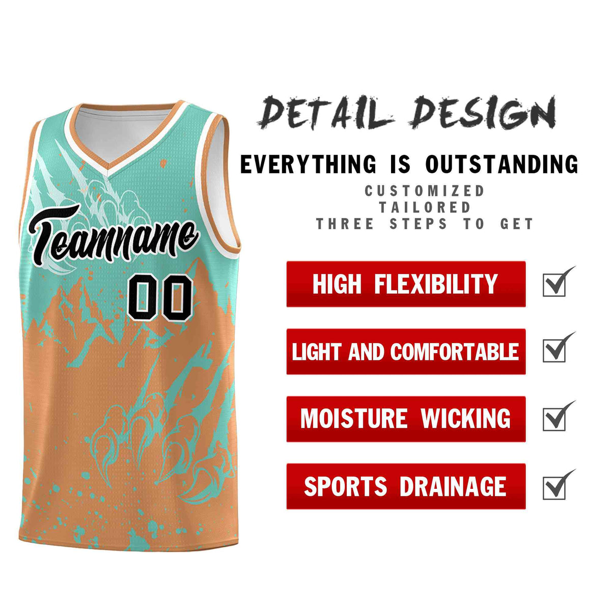 Custom Bright Green Buckskin Brown Snow Mountain Beast Pattern Sports Uniform Basketball Jersey