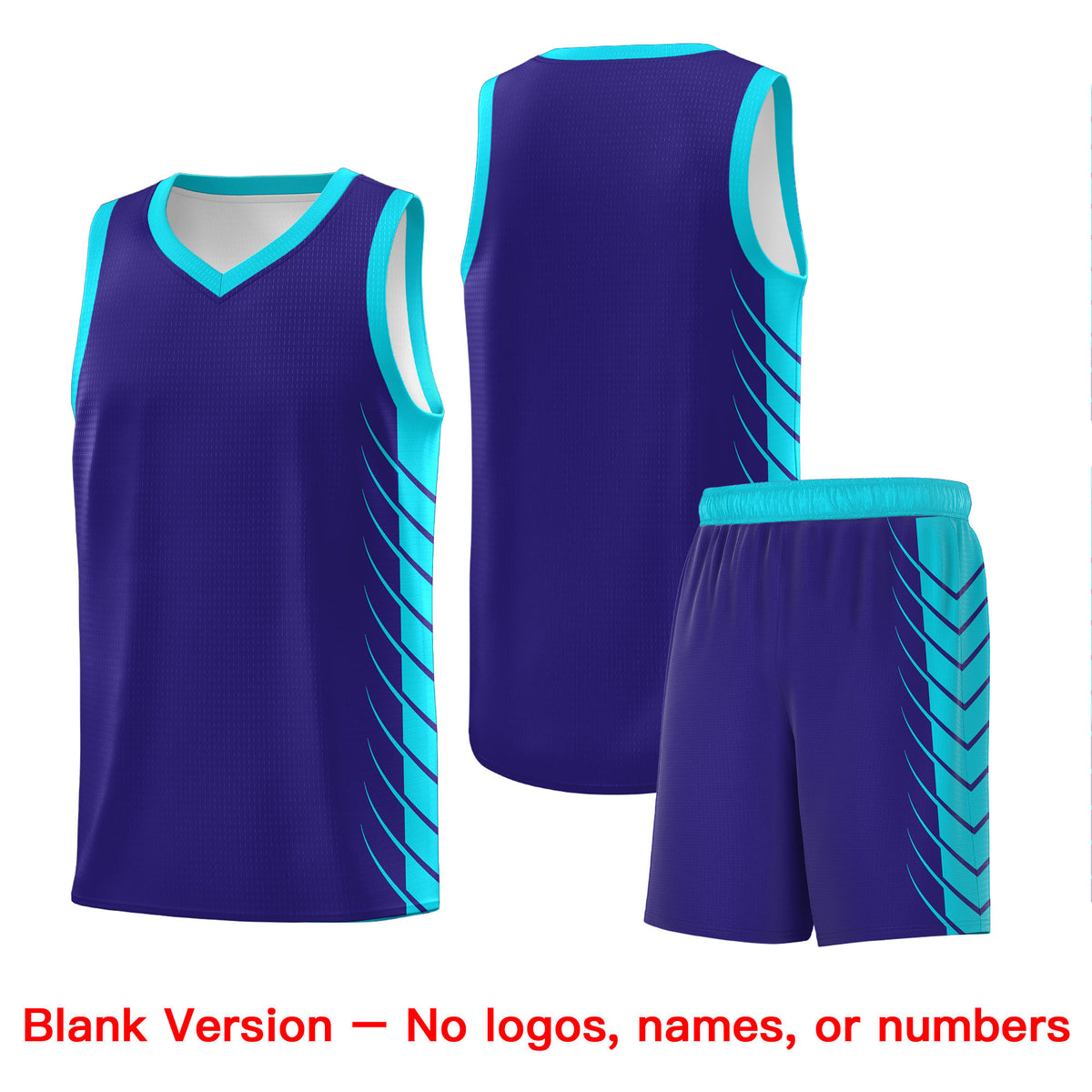 Custom Royal Sky Blue Personalized Side Symmetrical Line Pattern Sports Uniform Basketball Jersey| KXKSHOP