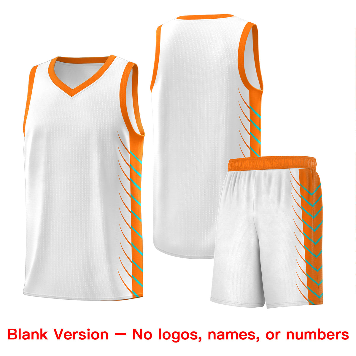 Custom White Sky Blue Personalized Side Symmetrical Line Pattern Sports Uniform Basketball Jersey| KXKSHOP