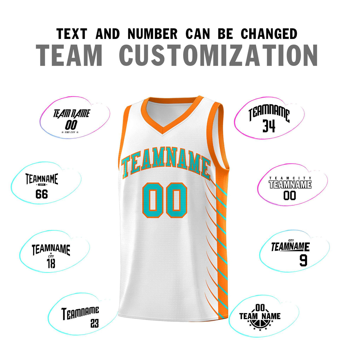 Custom White Sky Blue Personalized Side Symmetrical Line Pattern Sports Uniform Basketball Jersey