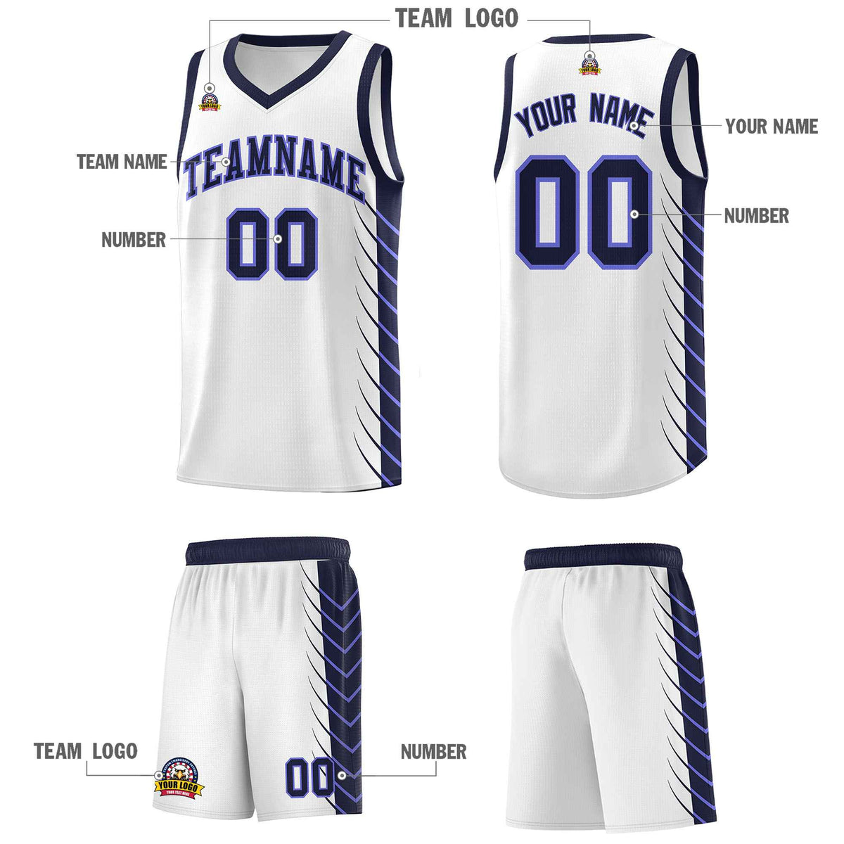 Custom Navy Navy Personalized Side Symmetrical Line Pattern Sports Uniform Basketball Jersey