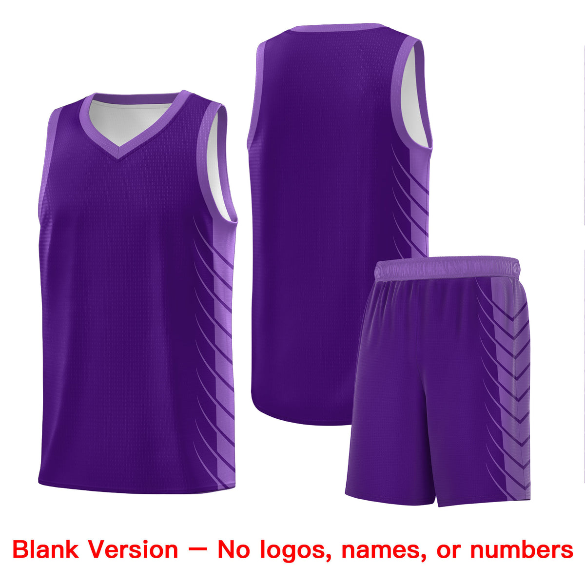 Custom Purple Light Purple Personalized Side Symmetrical Line Pattern Sports Uniform Basketball Jersey