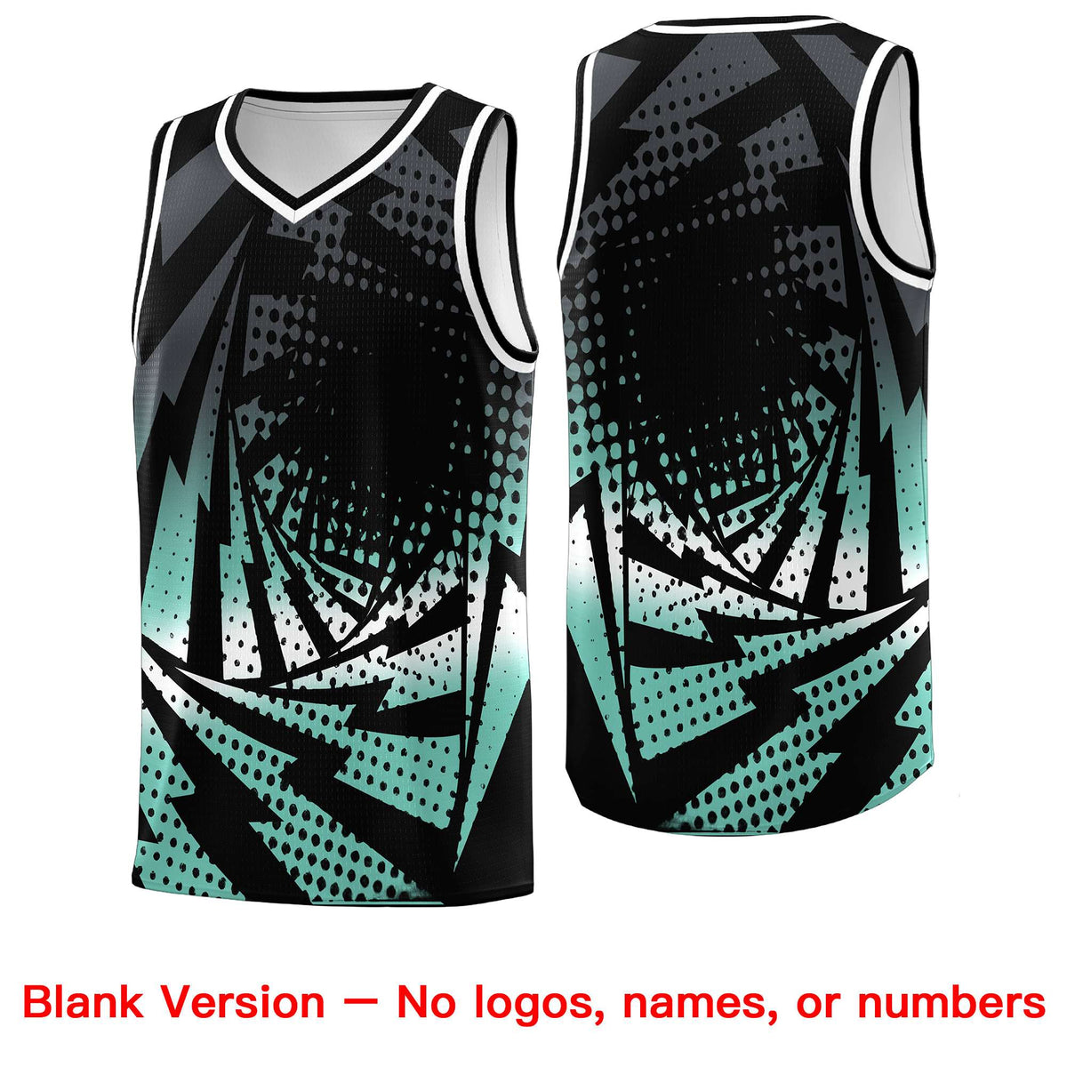 Custom Youth Basketball Jerseys Black Bright Green Lightning Halftone Personalized Team Uniforms