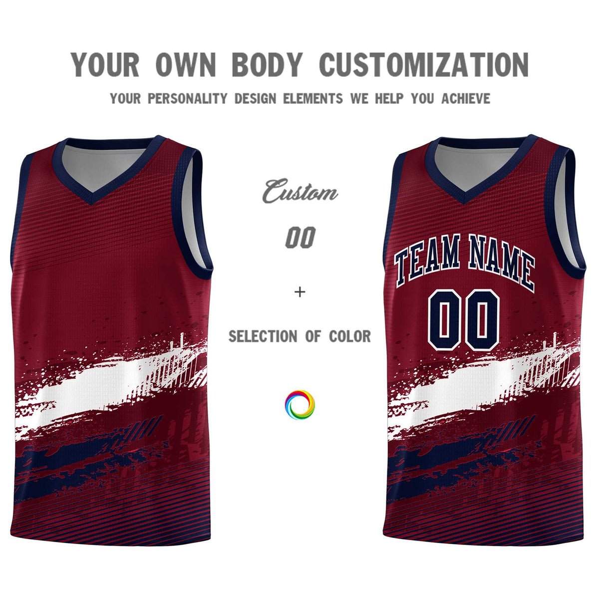 Custom Crimson White and Navy Graffiti Pattern Sports Uniform Basketball Jersey|KXKSHOP