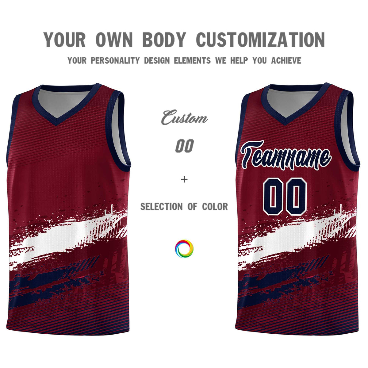 Custom Crimson White and Navy Graffiti Pattern Sports Uniform Basketball Jersey|KXKSHOP