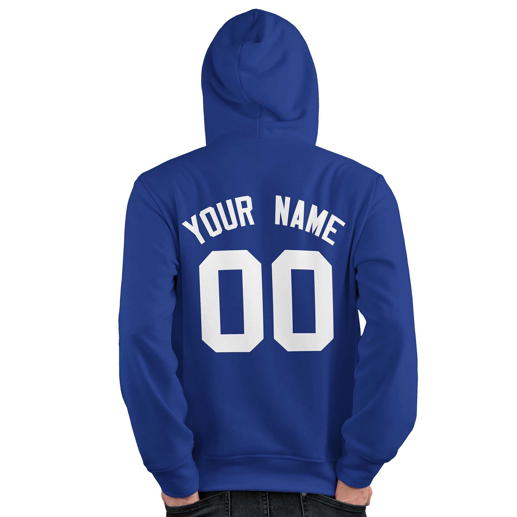 Custom Royal White-Red Classic Style Personalized Sport Pullover Hoodie| KXKSHOP