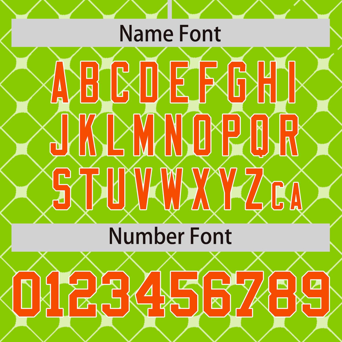 Custom Neon Green Orange-White Personalized Plaid Design Authentic Baseball Jersey