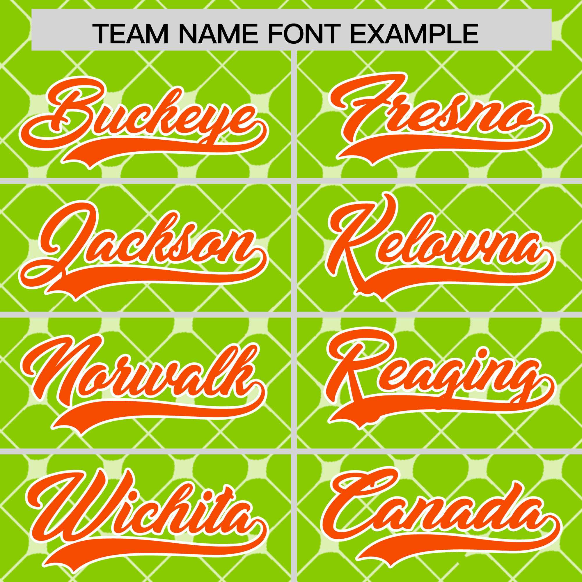 Custom Neon Green Orange-White Personalized Plaid Design Authentic Baseball Jersey