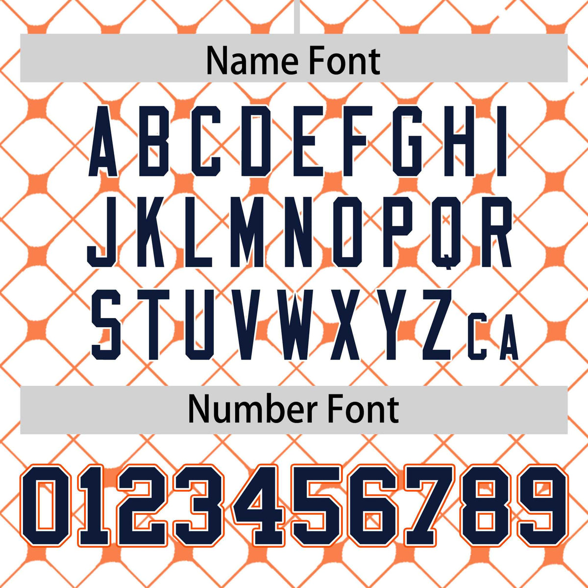 Custom White Navy-Orange Personalized Plaid Design Authentic Baseball Jersey