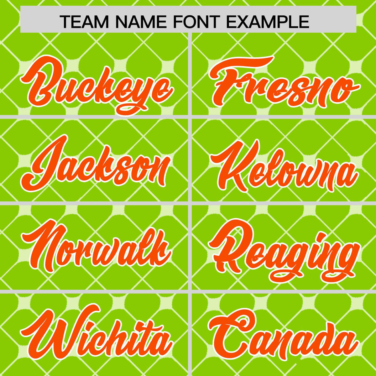 Custom Neon Green Orange-White Personalized Plaid Design Authentic Baseball Jersey