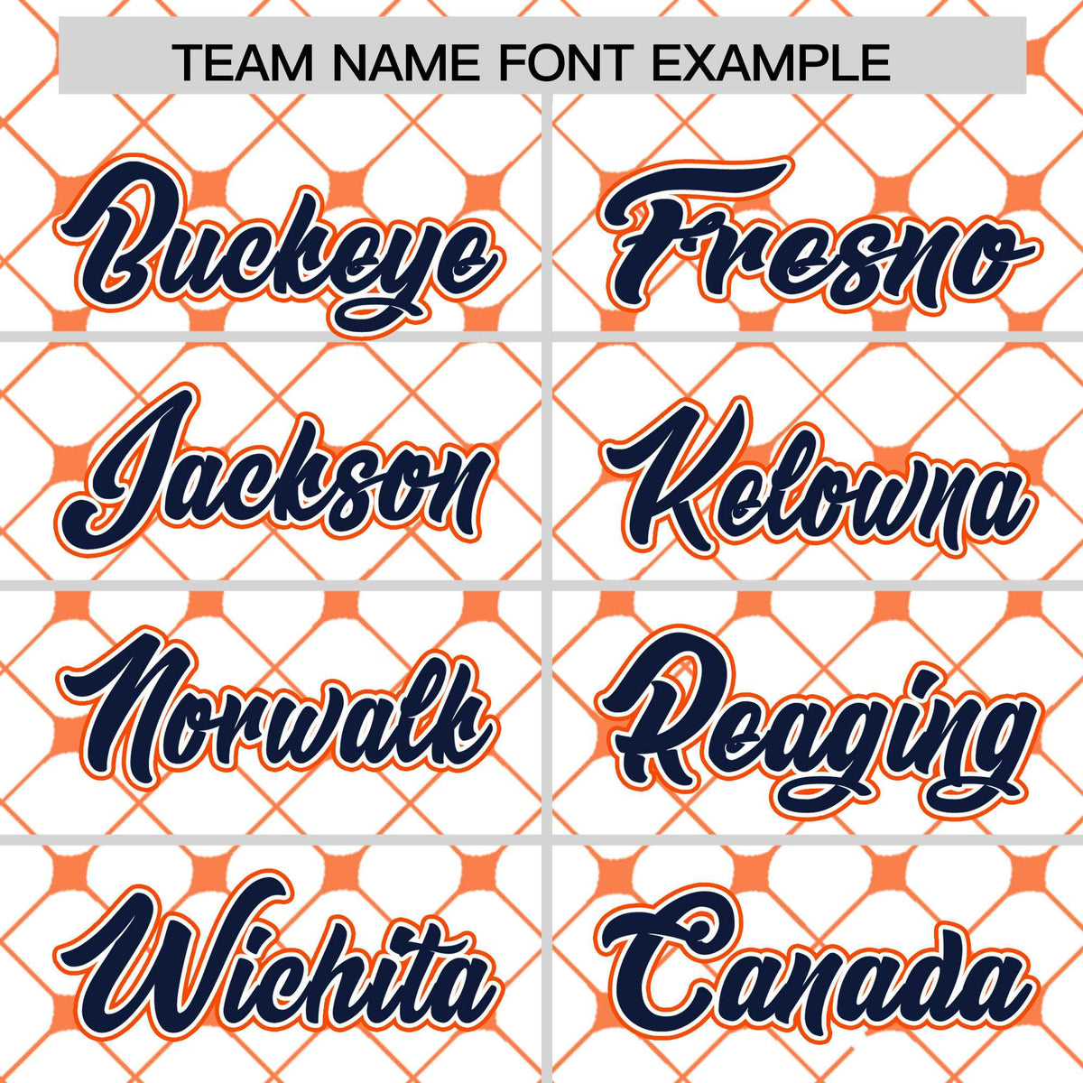 Custom White Navy-Orange Personalized Plaid Design Authentic Baseball Jersey