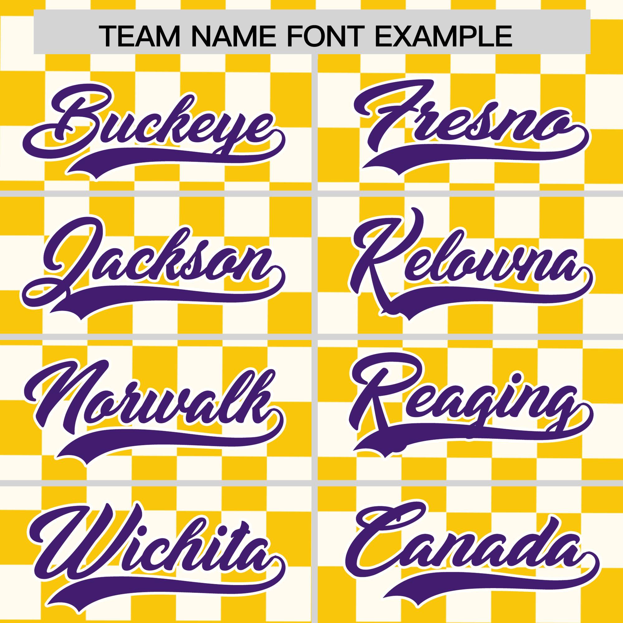 Custom Gold White Personalized Plaid Fashion Design Authentic Baseball Jersey